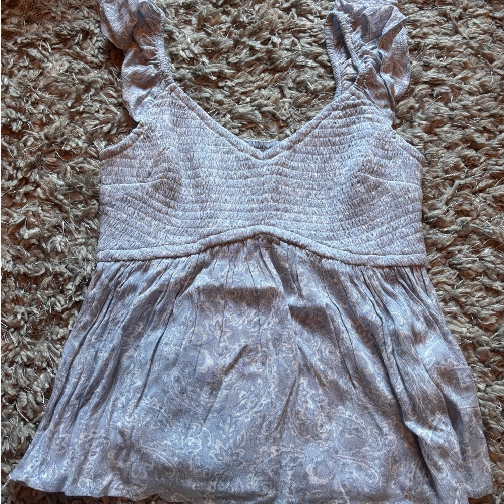hollister light blue babydoll top